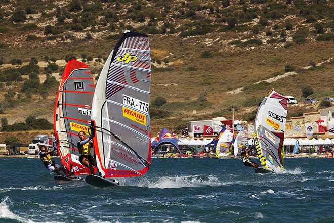Delphine Cousin out in front - PWA Pegasus Airlines World Cup 2011 ©  John Carter / PWA http://www.pwaworldtour.com